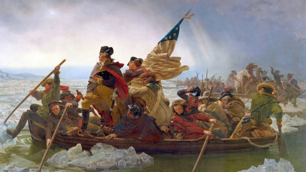 Washington crossing the Delaware painting